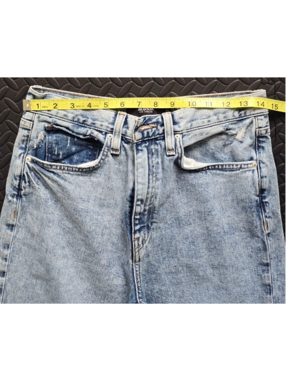 Women's Hudson Light Blue Distressed Straight Leg Jeans Size 27 - Picture 6 of 6